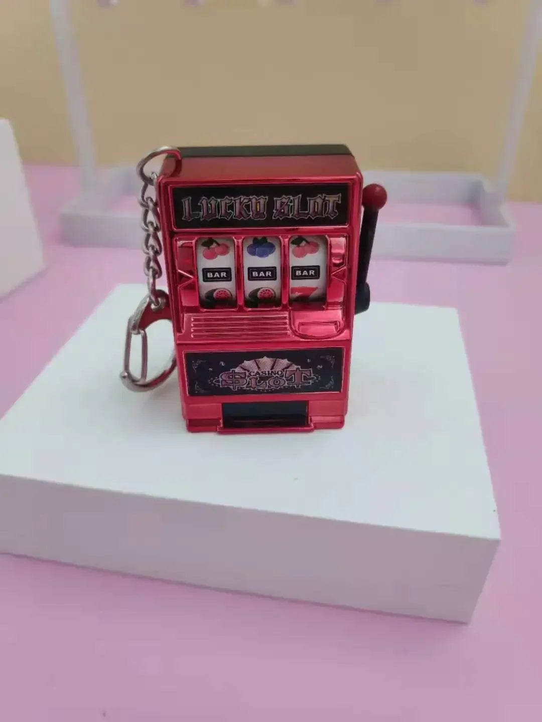 Lucky Mini Slot Machine Key Chain