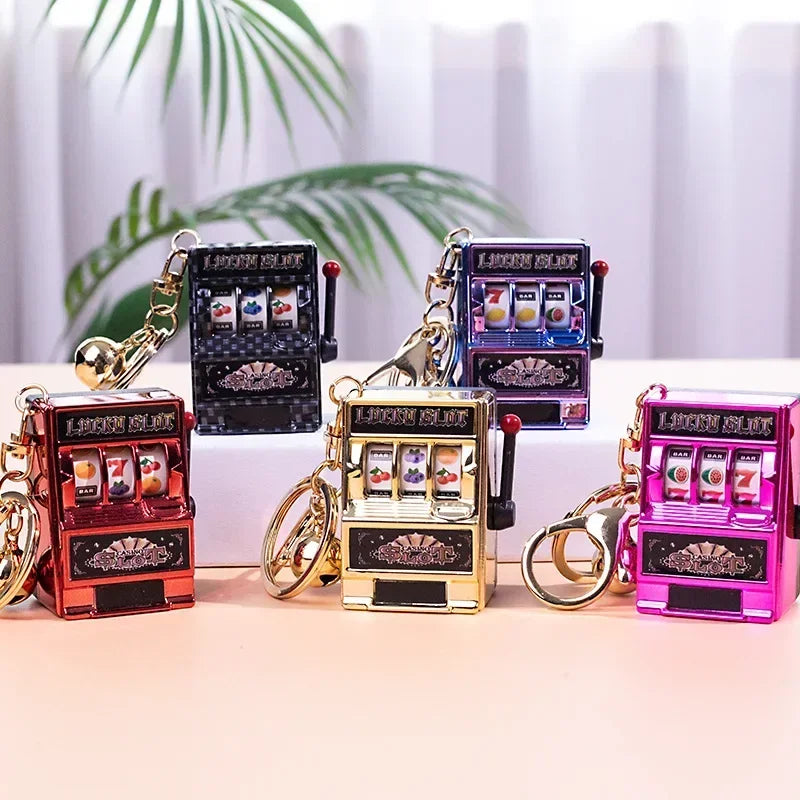 Lucky Mini Slot Machine Key Chain