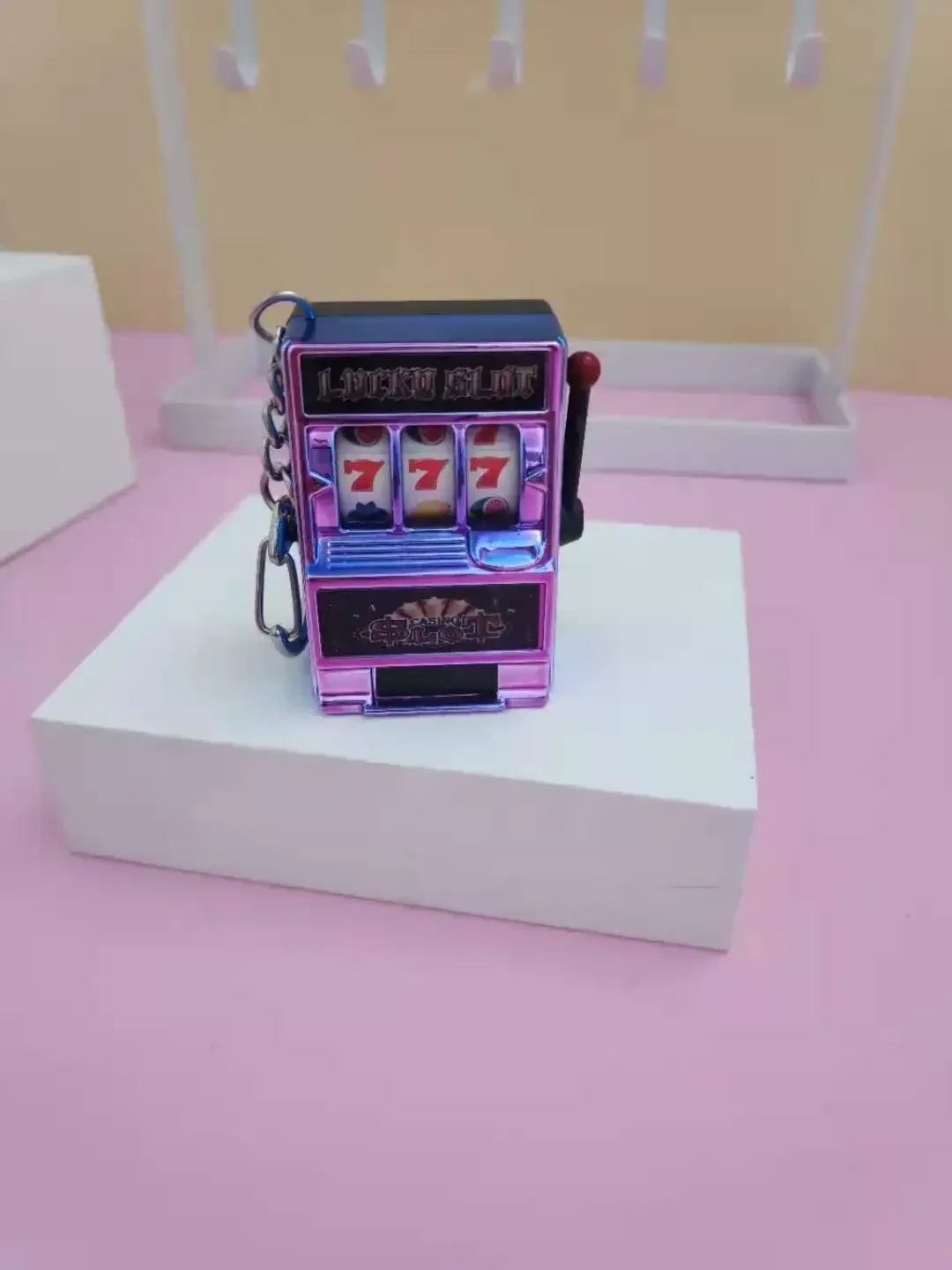 Lucky Mini Slot Machine Key Chain