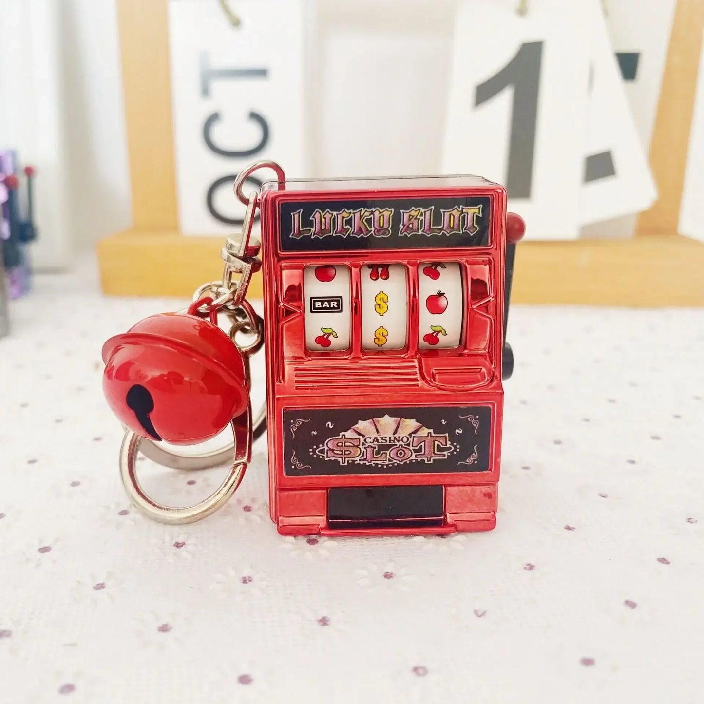 Lucky Mini Slot Machine Key Chain